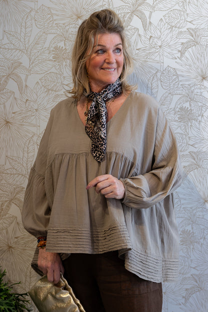 SION BLOUSE - TAUPE