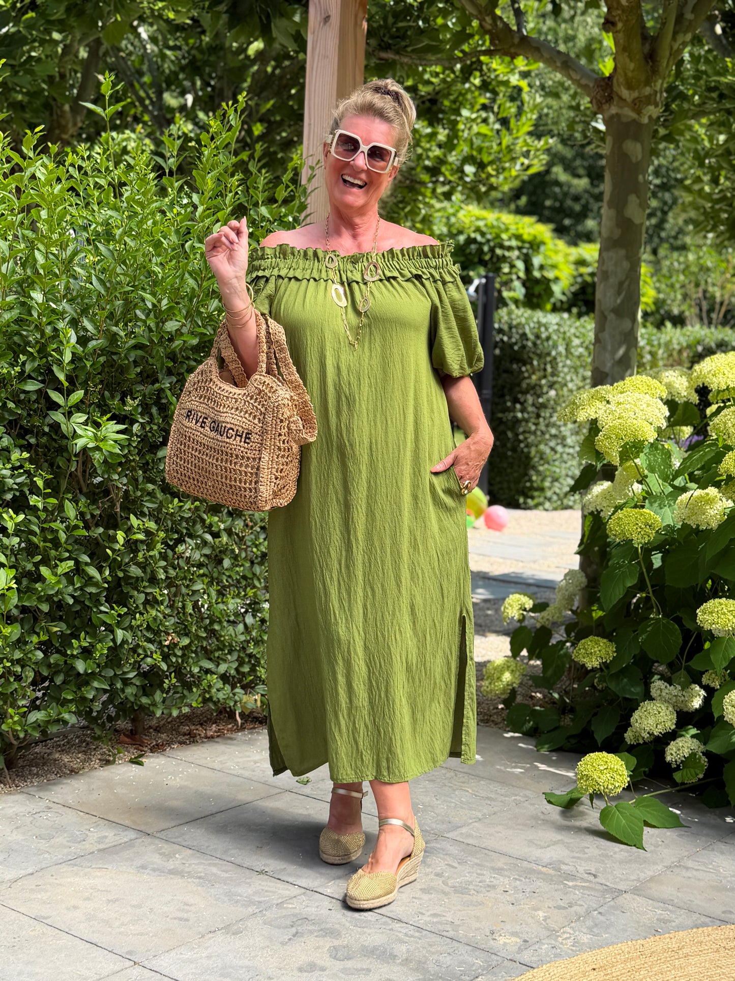 LANG SAND TROPEZ JURK - GROEN
