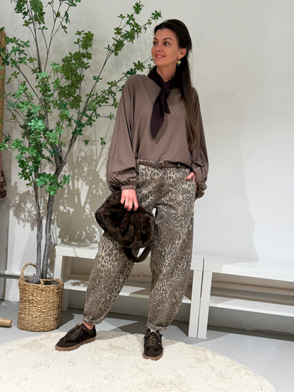BARREL JEANS - LEOPARD