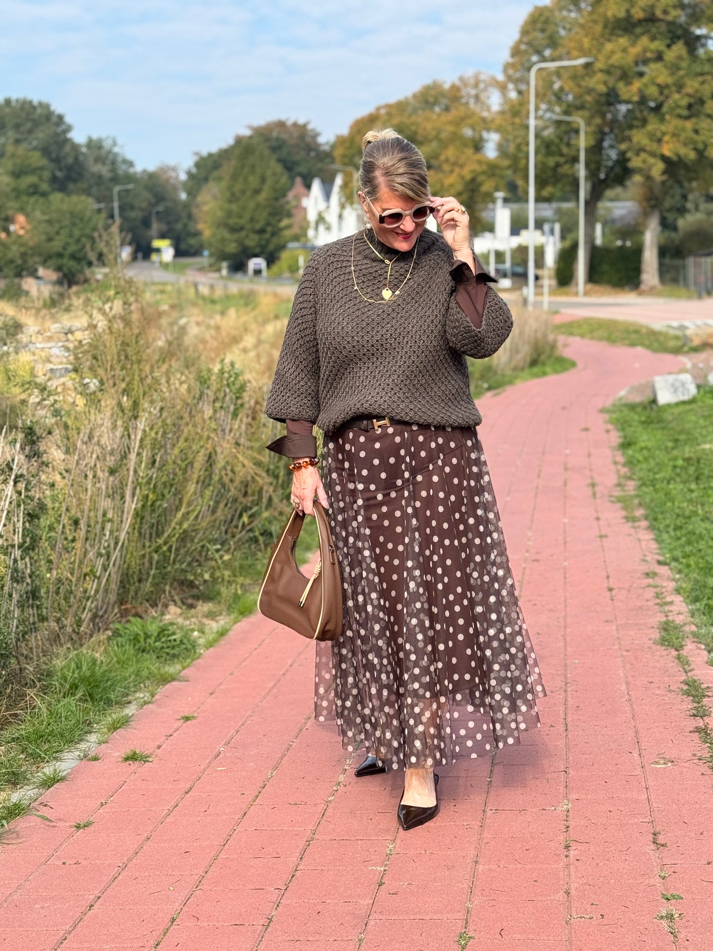 DOLCE DOTS Rok - Bruin