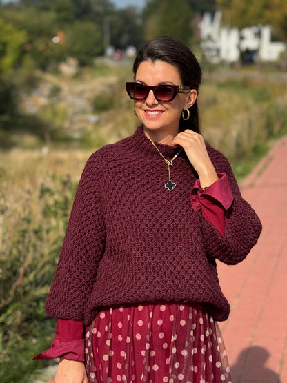 ALINA Trui - Bordeaux Rood