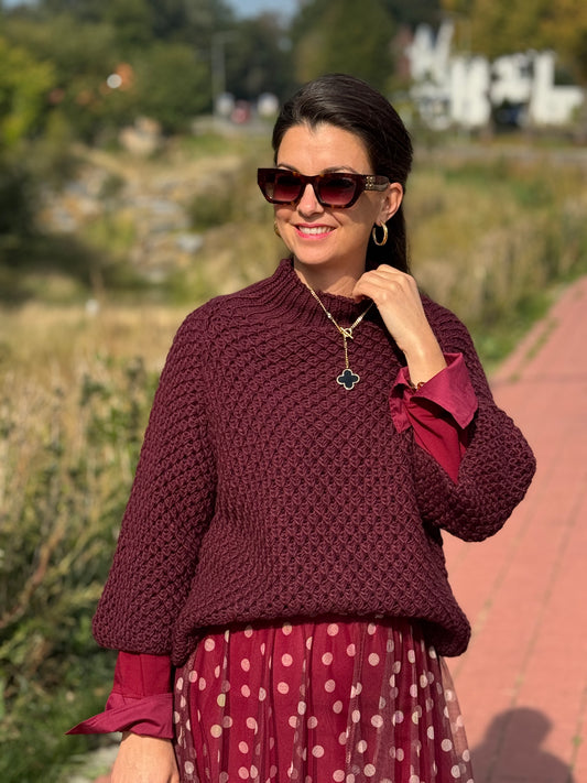 ALINA Trui - Bordeaux Rood