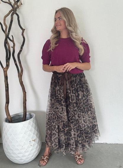 Tule Leopard Rok