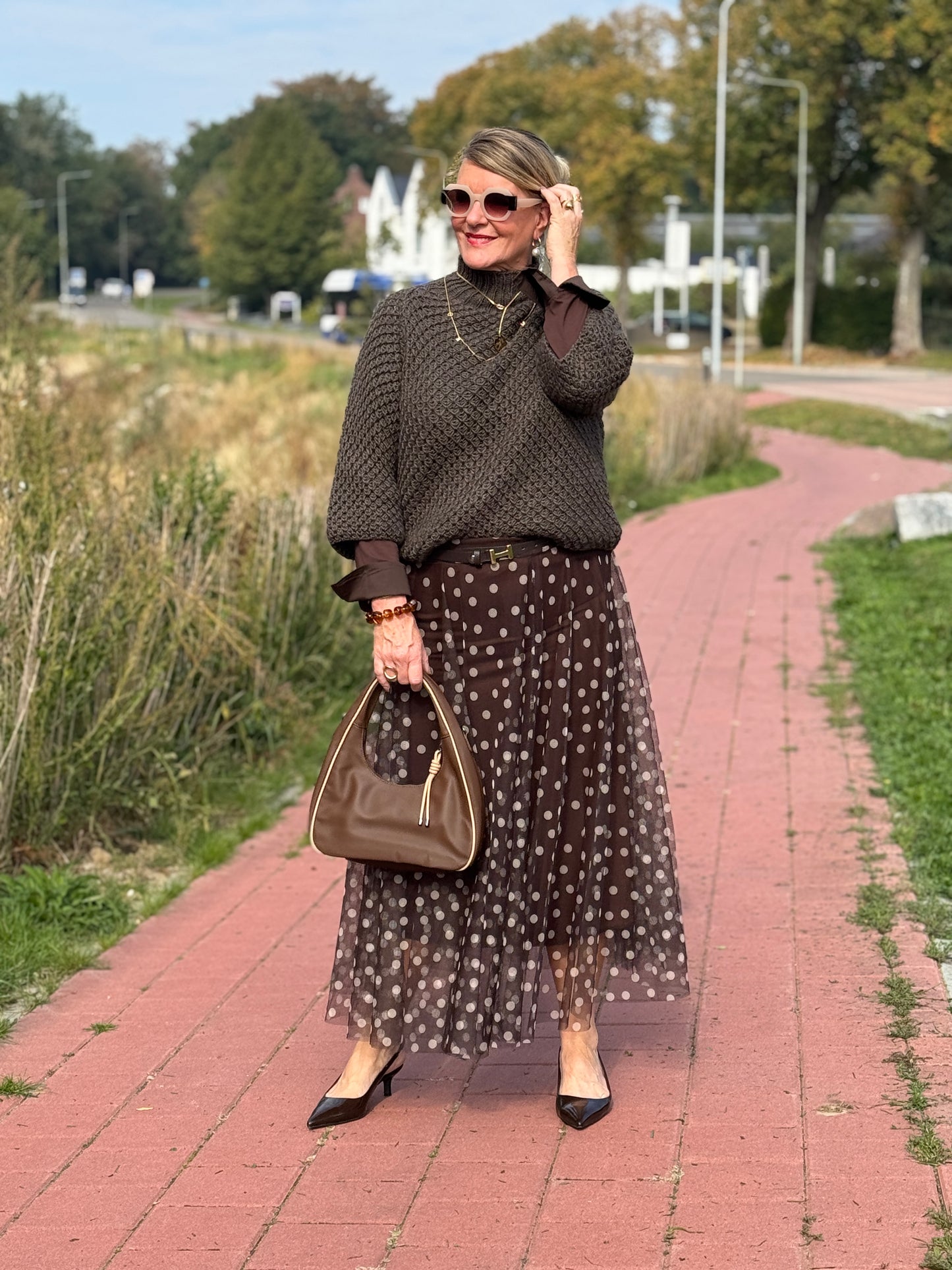 DOLCE DOTS Rok - Bruin