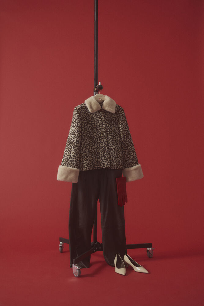 CUGIA Faux fur luipaardjas