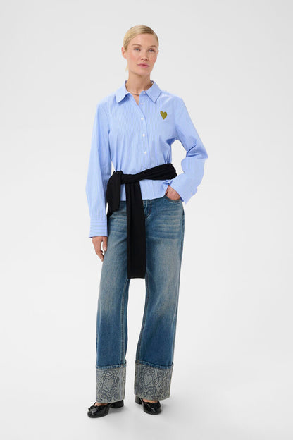 BONY BLOUSE- BLAUW