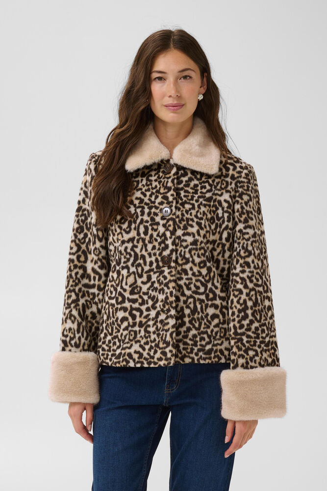 CUGIA Faux fur luipaardjas