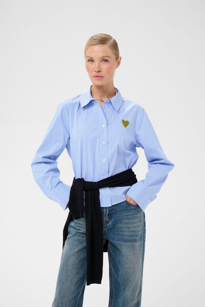 BONY BLOUSE- BLAUW
