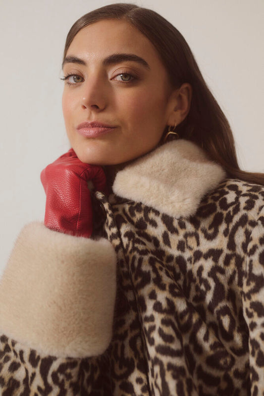 CUGIA Faux fur luipaardjas