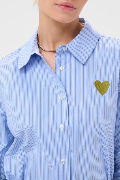 BONY BLOUSE- BLAUW