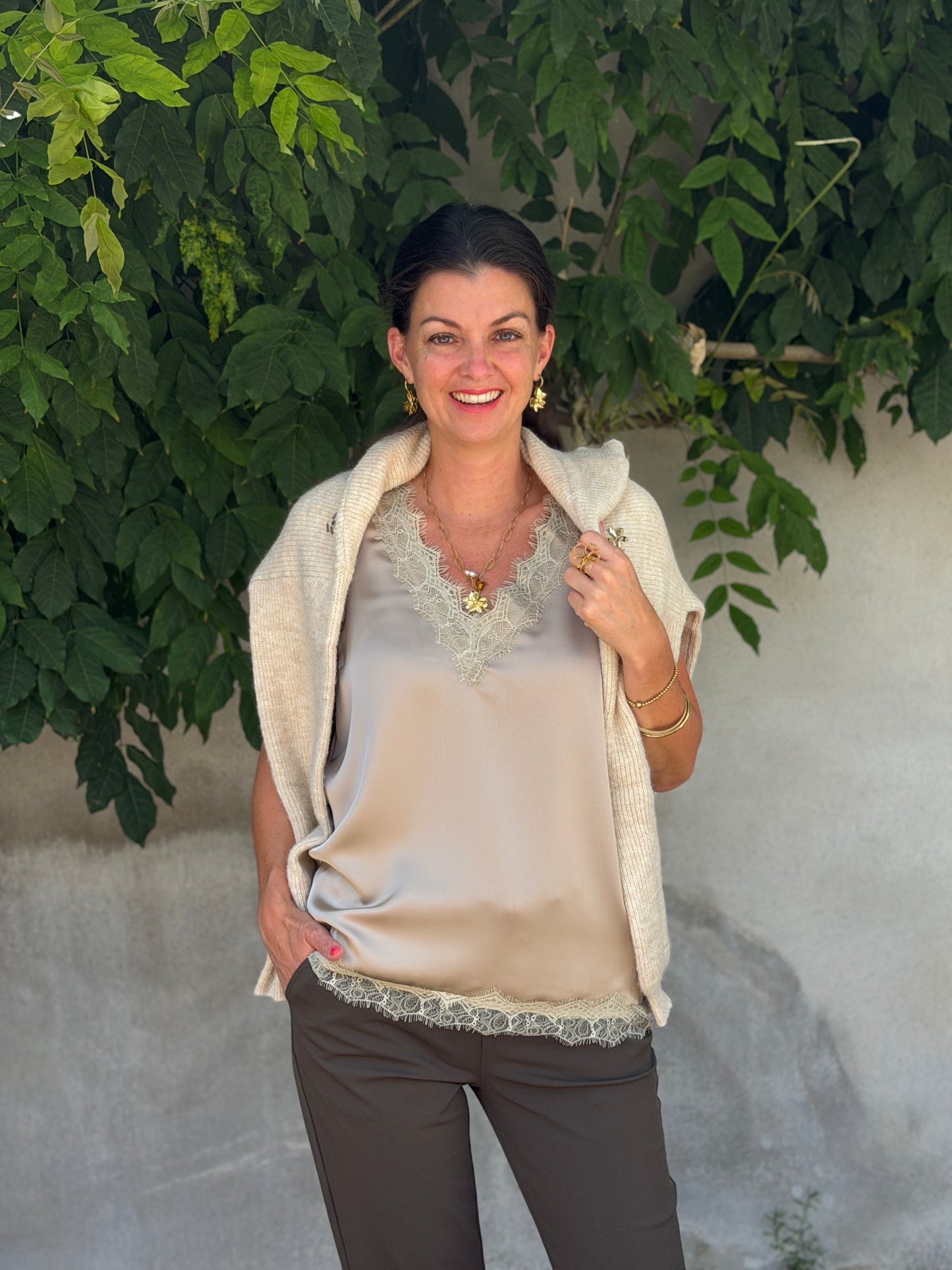 ELOS SATIN TOP
