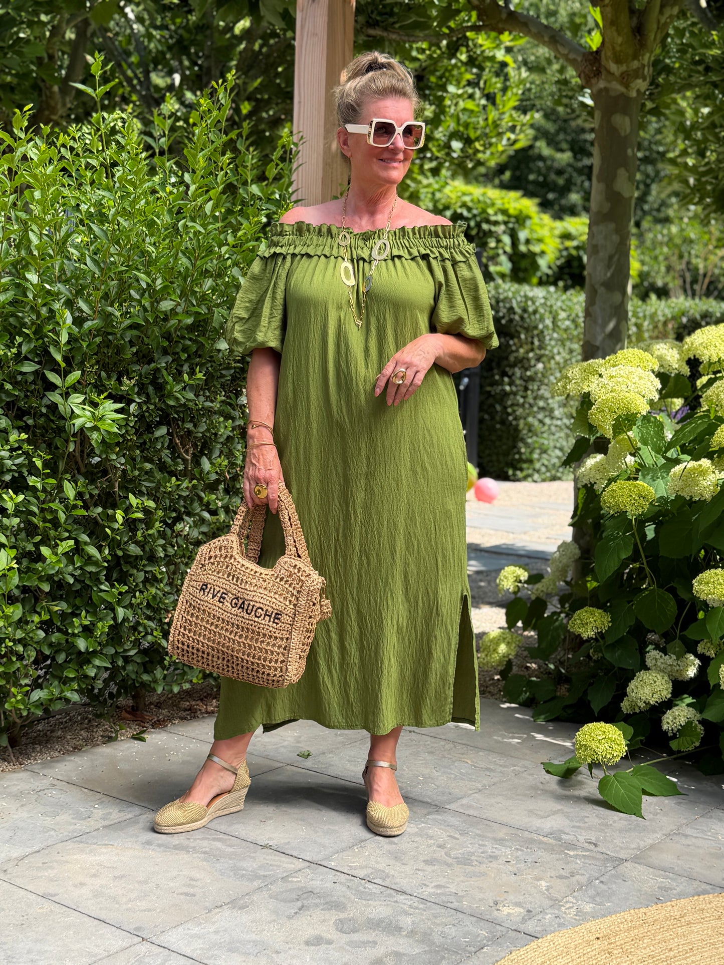 LANG SAND TROPEZ JURK - GROEN