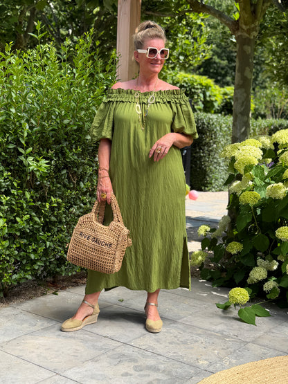 LANG SAND TROPEZ JURK - GROEN