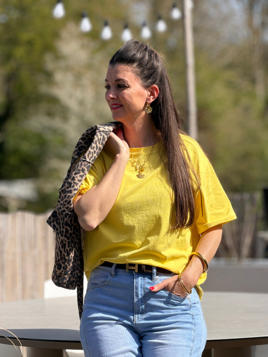 BASIC SHIRT - Geel