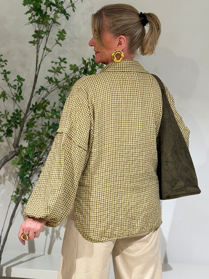 KNOOP BLOUSE RUIT - GROEN