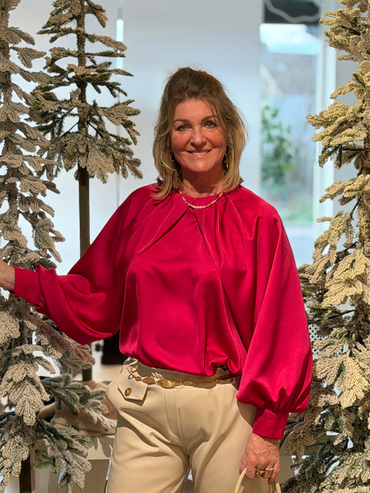 LOTTE Satin Blouse - Roze