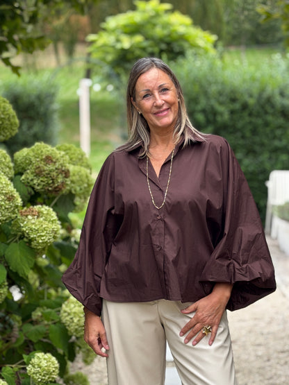 BALI BLOUSE PLUS - BRUIN