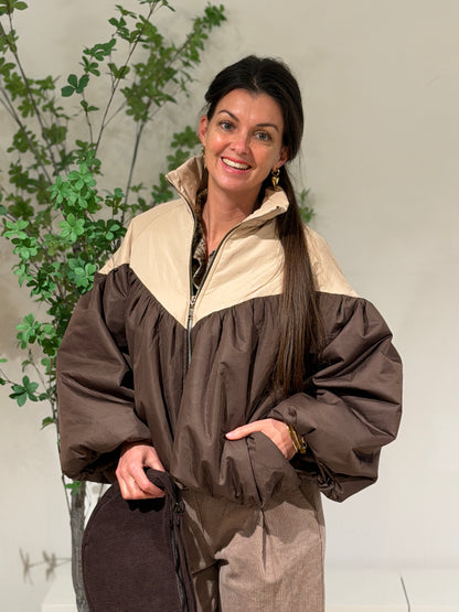 UNI PUFFER - BRUIN/ECRU