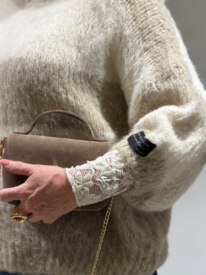 STRIPE TRUI - BEIGE