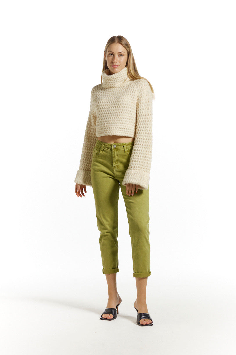 PANTALONI JEANS - Groen