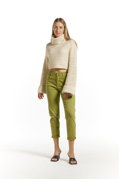 PANTALONI JEANS - Groen