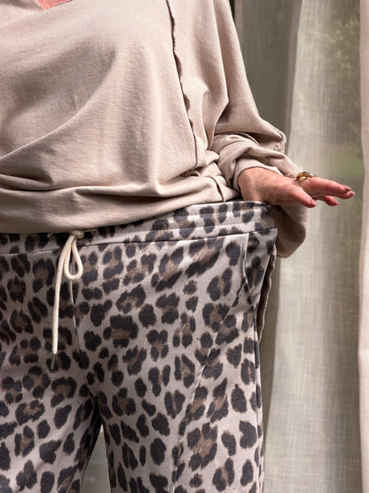 BARREL BROEK LEOPARD