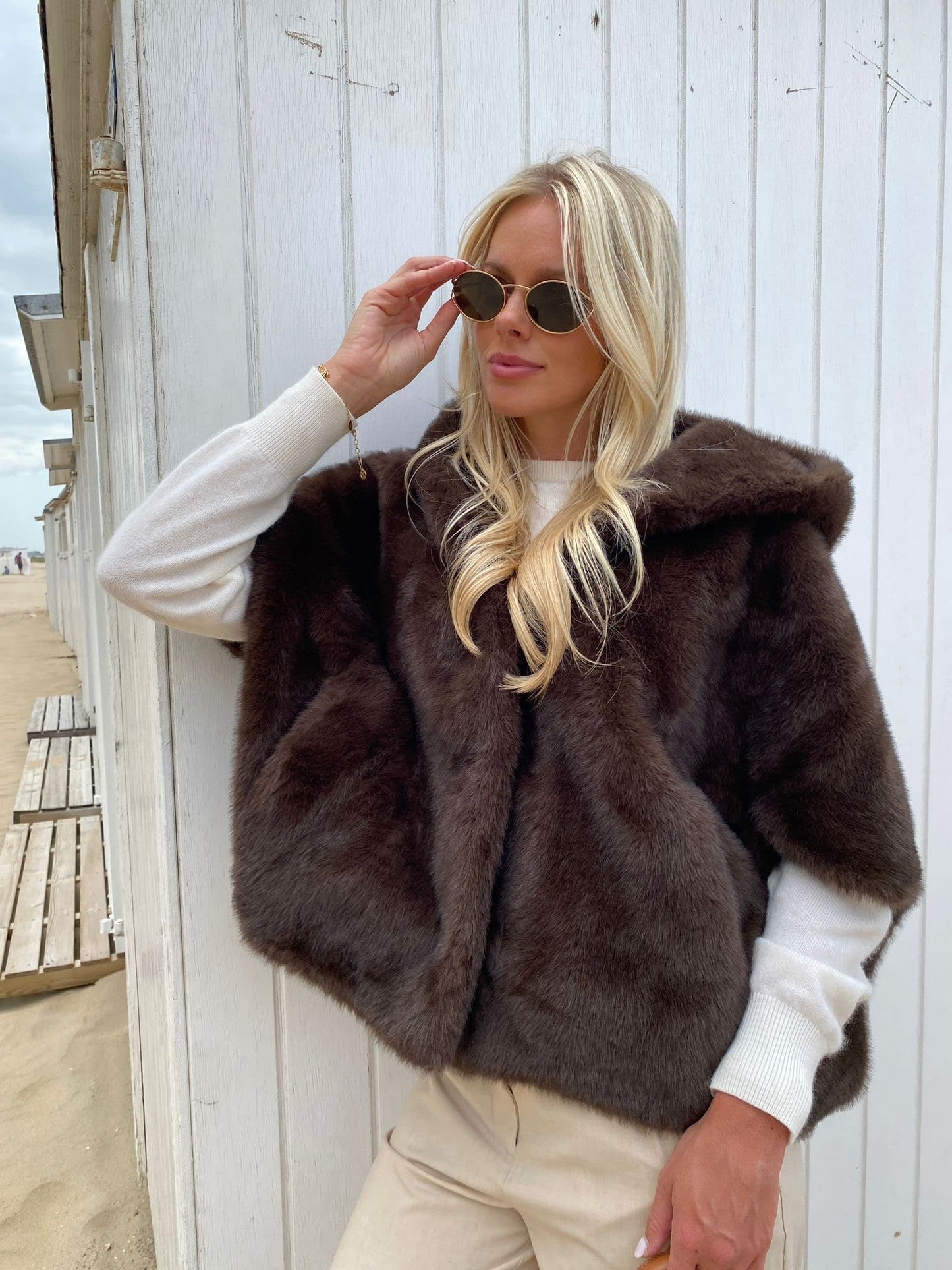 MONACO – Faux Fur Jacket BRUIN