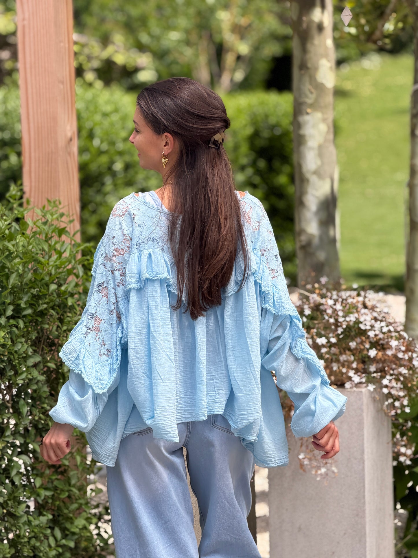 VIONA BLOUSE - BLAUW