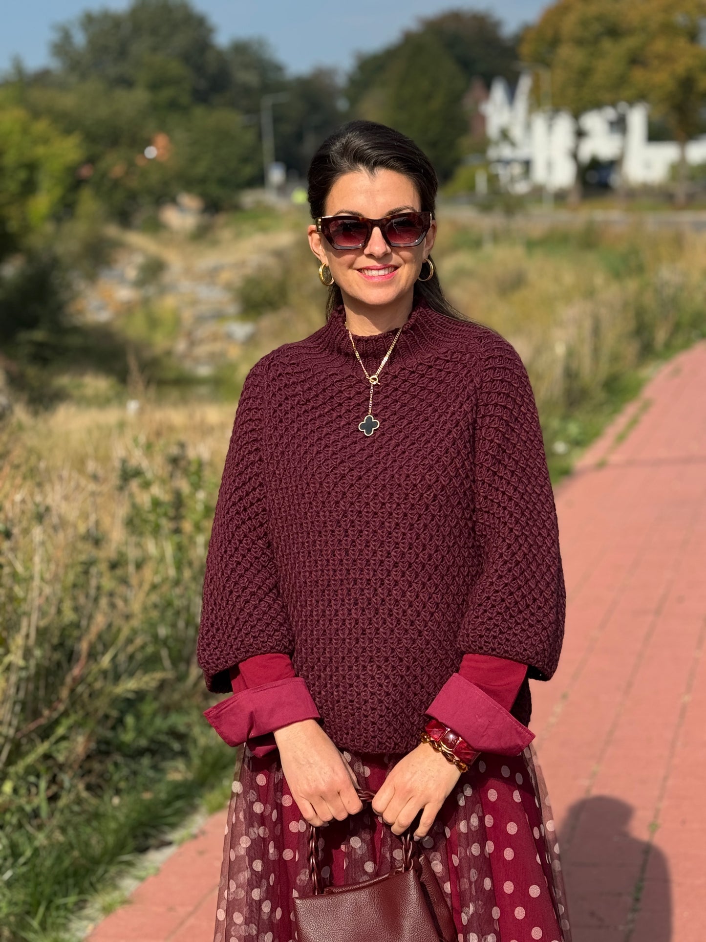 ALINA Trui - Bordeaux Rood