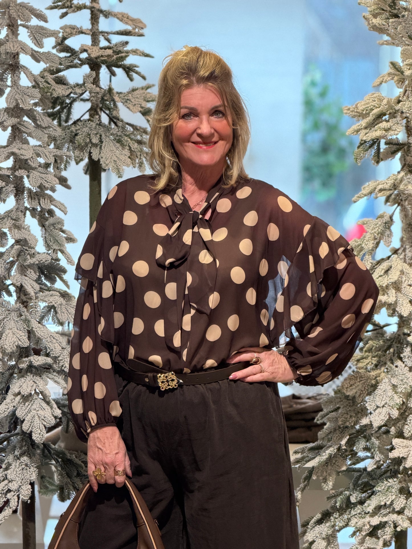 POLKA Blouse - Bruin