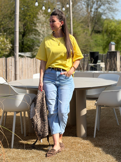 BASIC SHIRT - Geel