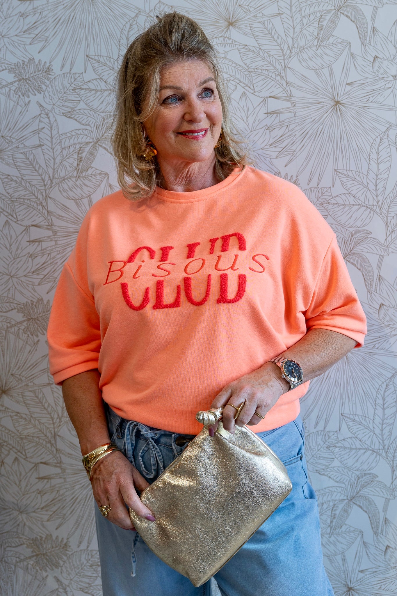 BISOUS SWEATER - ORANJE