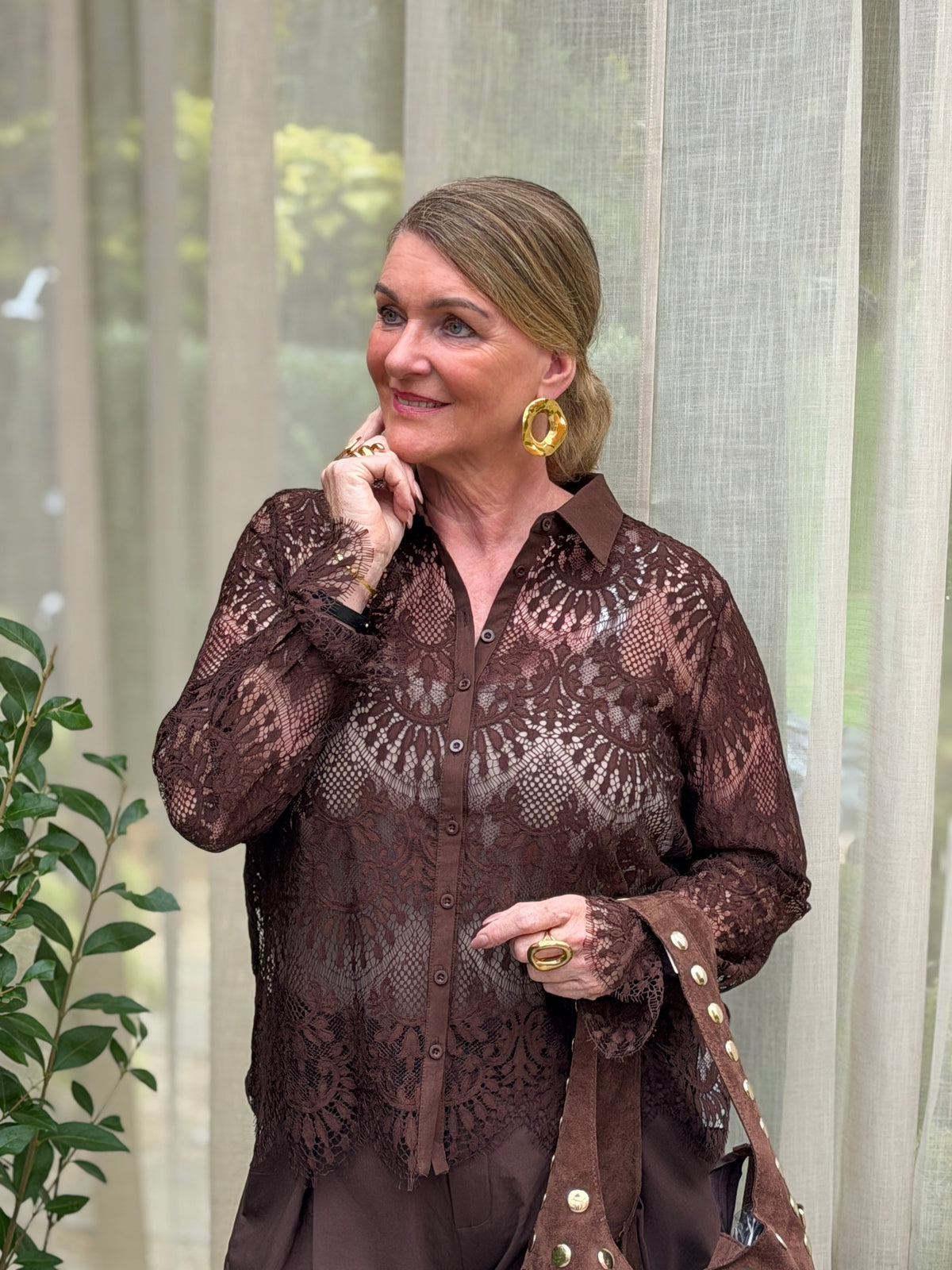 OKRAM BLOUSE - BRUIN