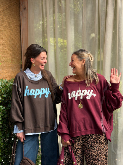 HAPPY SWEATER - BORDEAUX