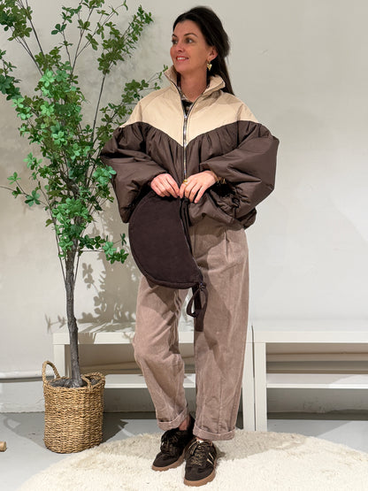 UNI PUFFER - BRUIN/ECRU