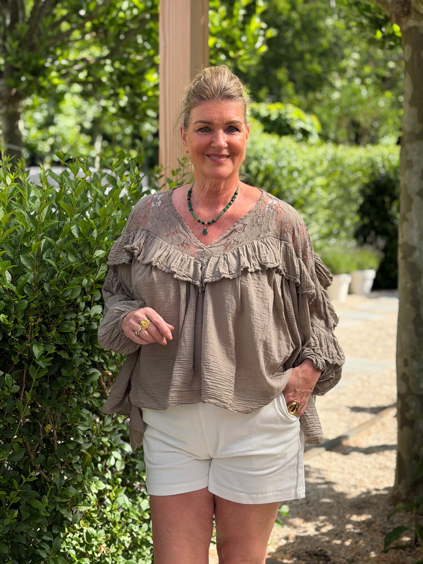 VIONA BLOUSE - TAUPE