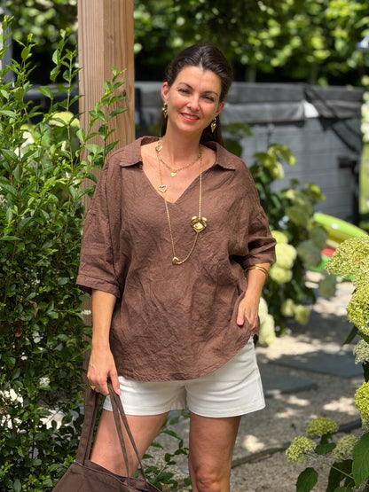 LINO BLOUSE - BRUIN