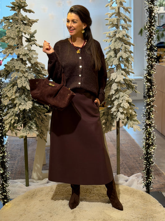 ROXY Leatherlook Rok - Bordeaux