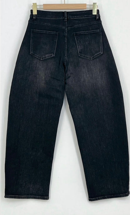 BELA BARREL JEANS - ZWART