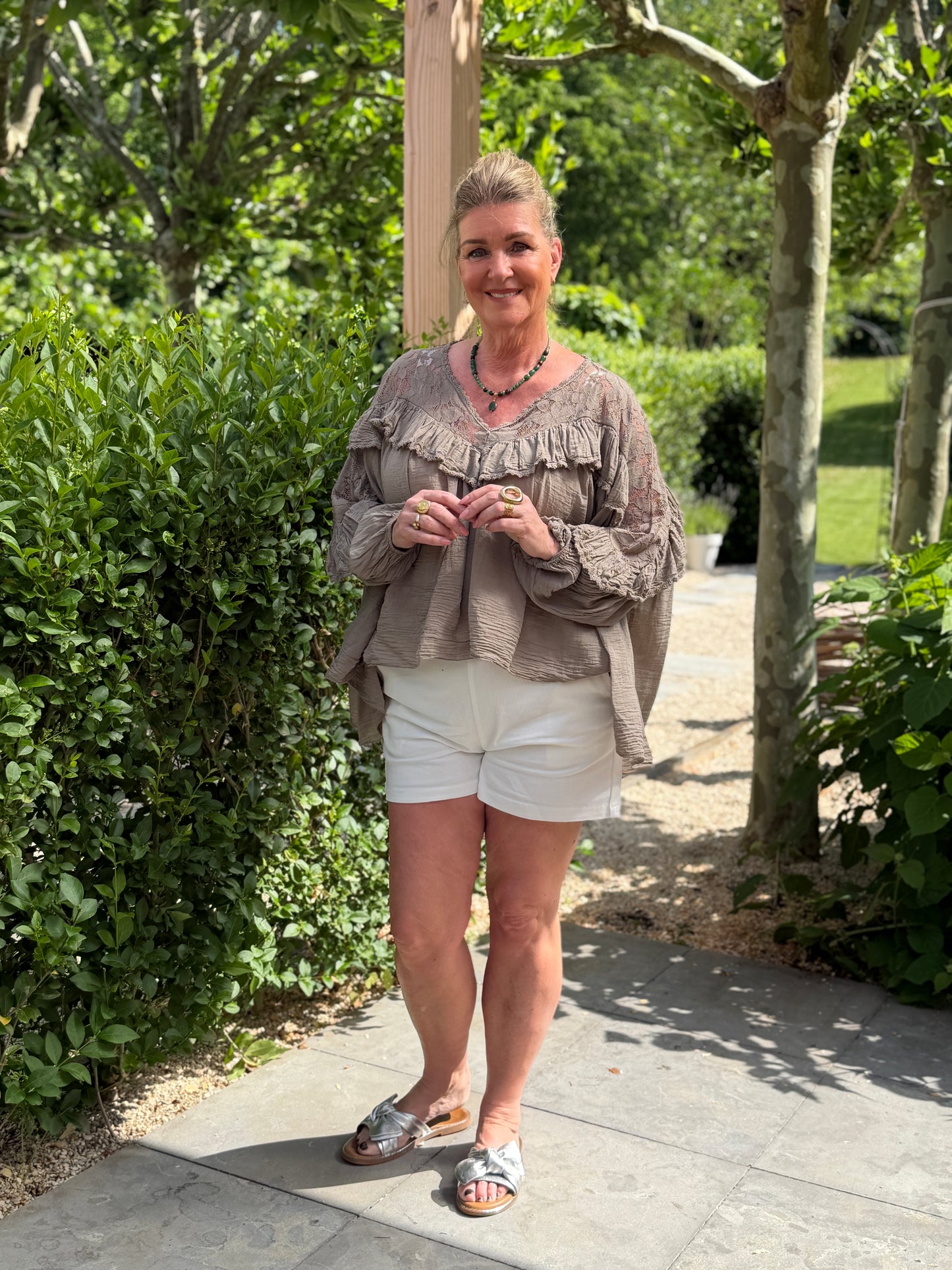 VIONA BLOUSE - TAUPE