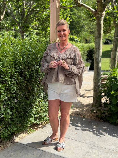 VIONA BLOUSE - TAUPE
