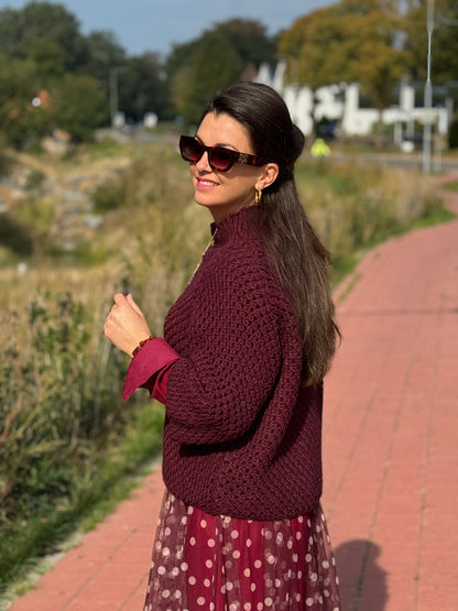 ALINA Trui - Bordeaux Rood