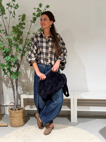 BALI BLOUSE RUIT - BLAUW