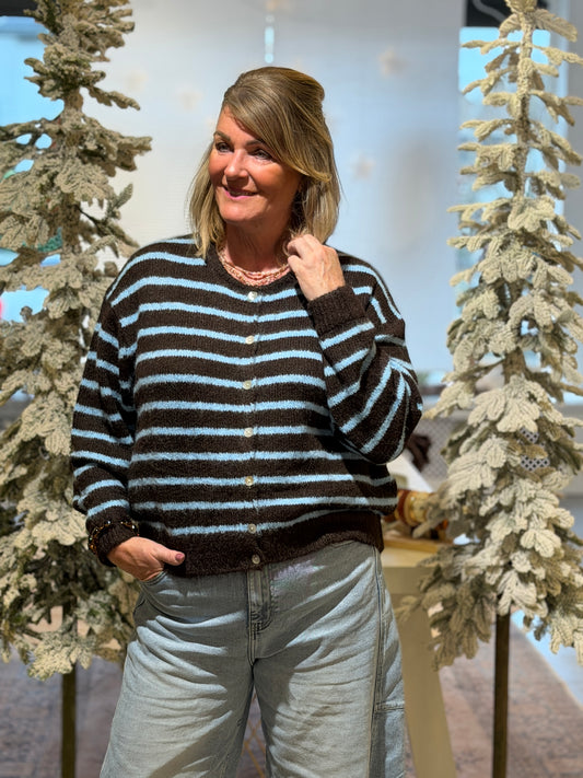 LILI STRIPE VEST - Blauw