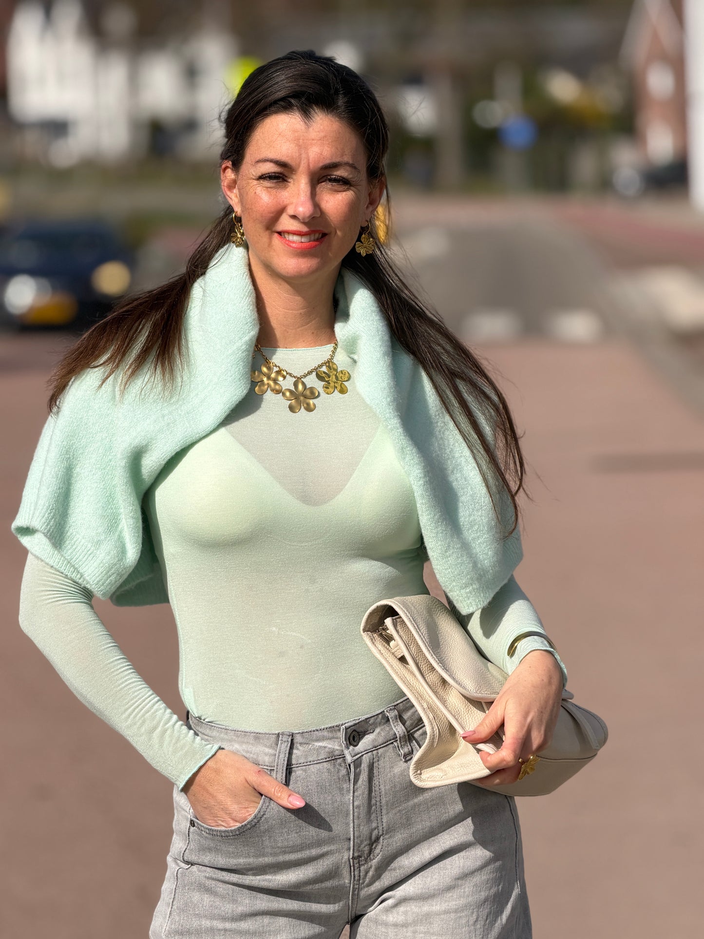 UNI MESH  Top - groen