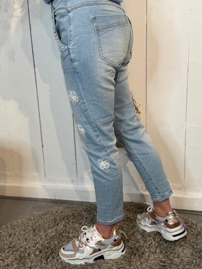 Jeans mit weitem Bein Sissy – Grau