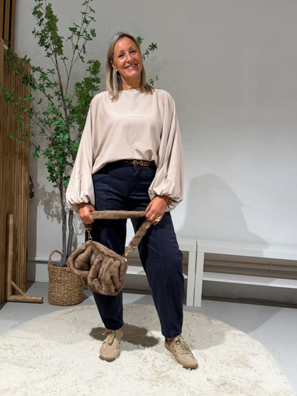LENA BARREL JEANS - BLAUW