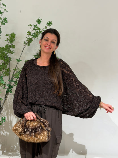 ITALY LACE SHIRT - BRUIN
