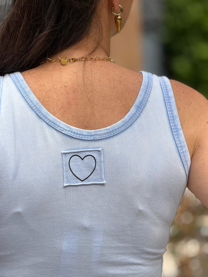 HART TOP - BLAUW