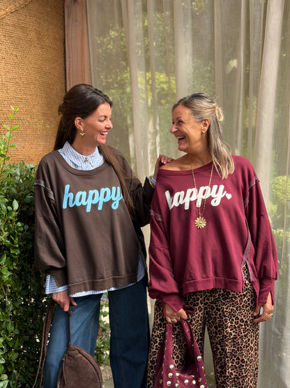 HAPPY SWEATER - BORDEAUX